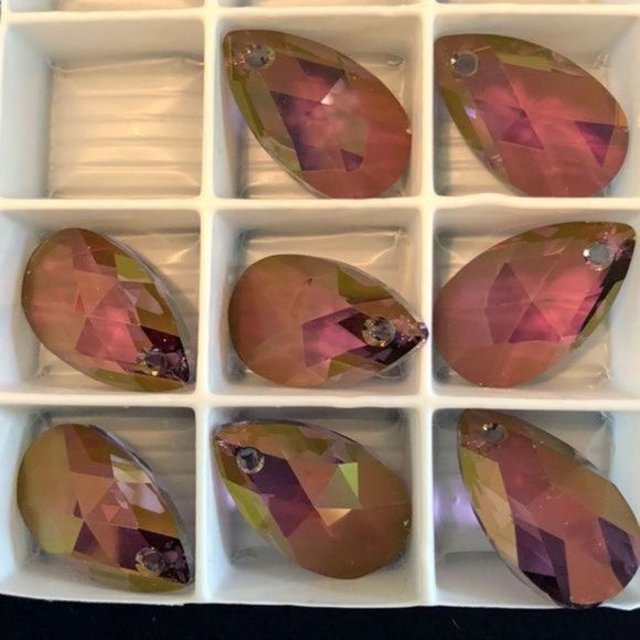 169. Gold Filled Crystal Threader Earrings - Picture 9 of 13